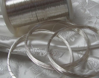28 Gauge Silver Plated Metal Wire Dead Soft Round  - 10 yards - 28ga awg - nice and shiny - jewelry making wrapping