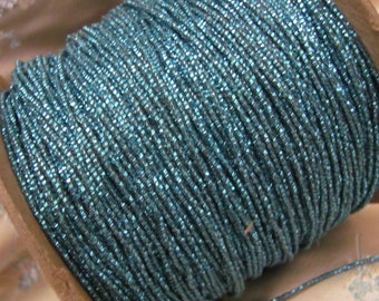 Metallic Blue/Green Beadette Beaded Sewing String Trim Rope Cord Christmas - 10 Yards - More available and other colors