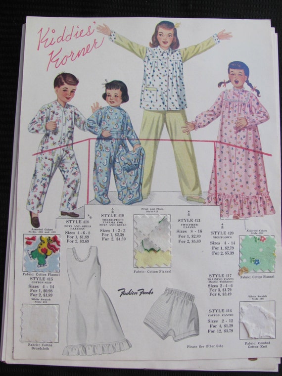 Poster/stampa di pigiami per bambini, pubblicità di esempio di