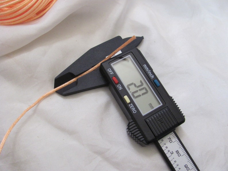 Calip R Peach Vintage Orange Satin Rat Tail Cord Sewing Trim 2mm Extra Fancy - 10 or ...