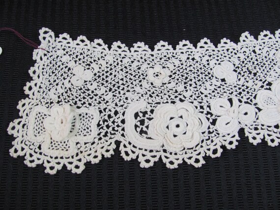 Antique Handmade Irish Lace Collar Accessory Yoke… - image 3