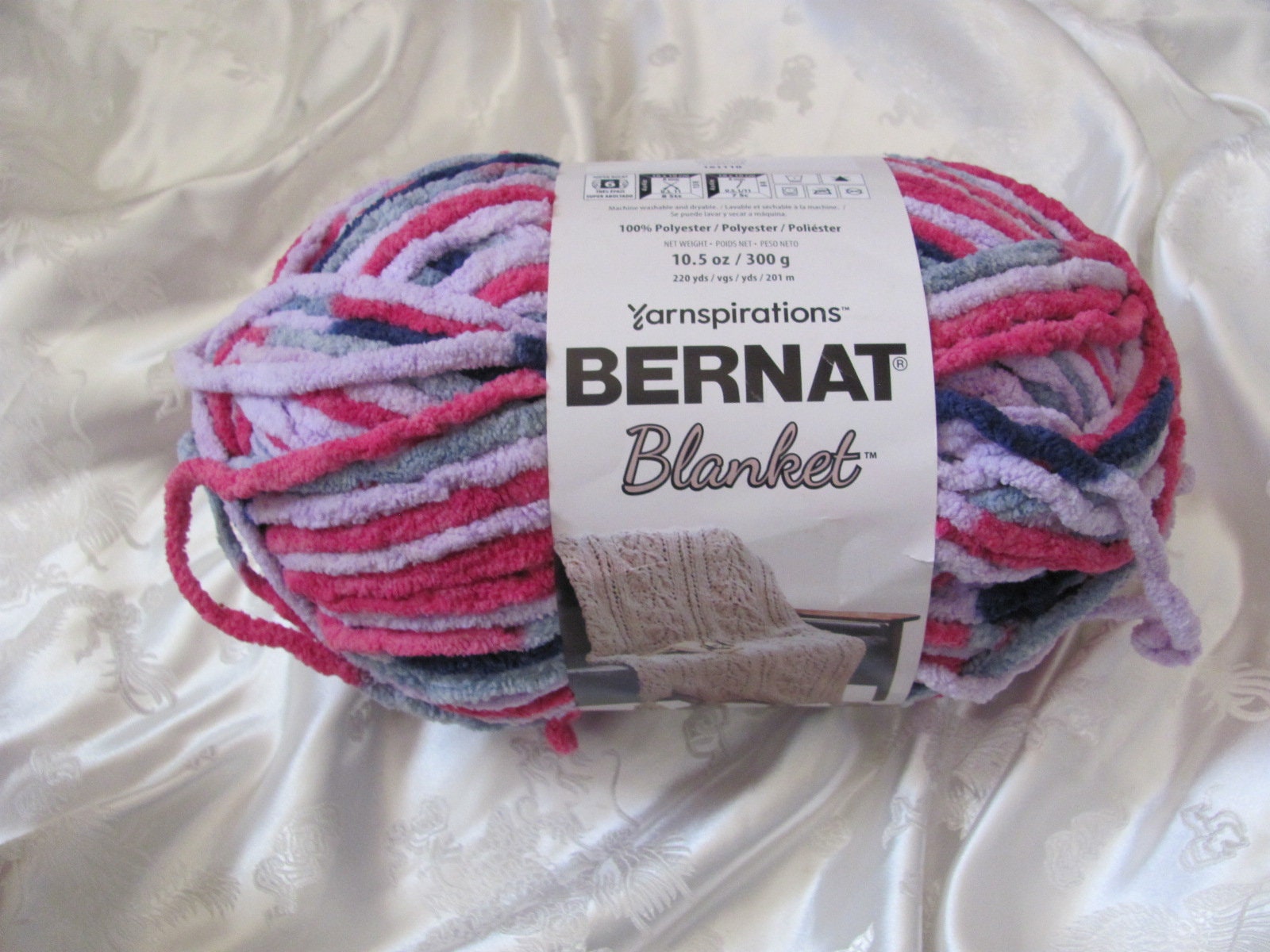 Bernat Blanket Chenille Crochet Knitting Yarn Large Skein Bulky