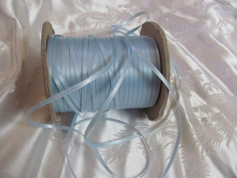 Light Blue Pattern Ribbon 1/8