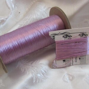 100% Silk Thread // Vintage Embroidery Floss Thread Real Silk /// Lavender 20 40 60 yards // 80+ More Colors Available in my shop