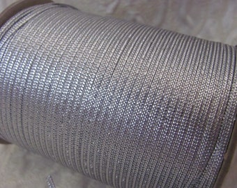 Silver Metallic Braided Soutache Sewing Trim  - 10 Yards - More available