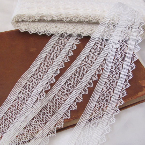 Lace Vintage White Delicate Lingerie Lace  - 2" 40mm Inches Wide  - 3 Yards Total