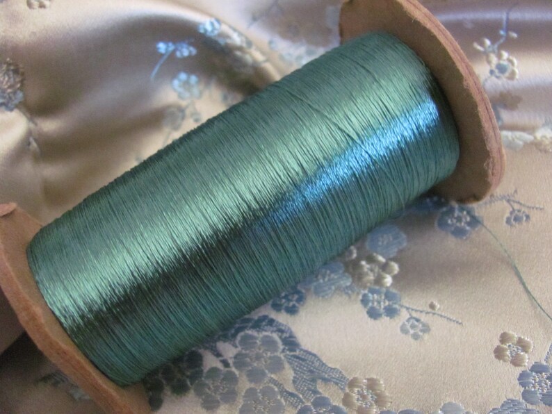 60 100/% Silk Thread Antique Embroidery Floss Thread Real Silk Green 20 yards each More Colors Available in my shop