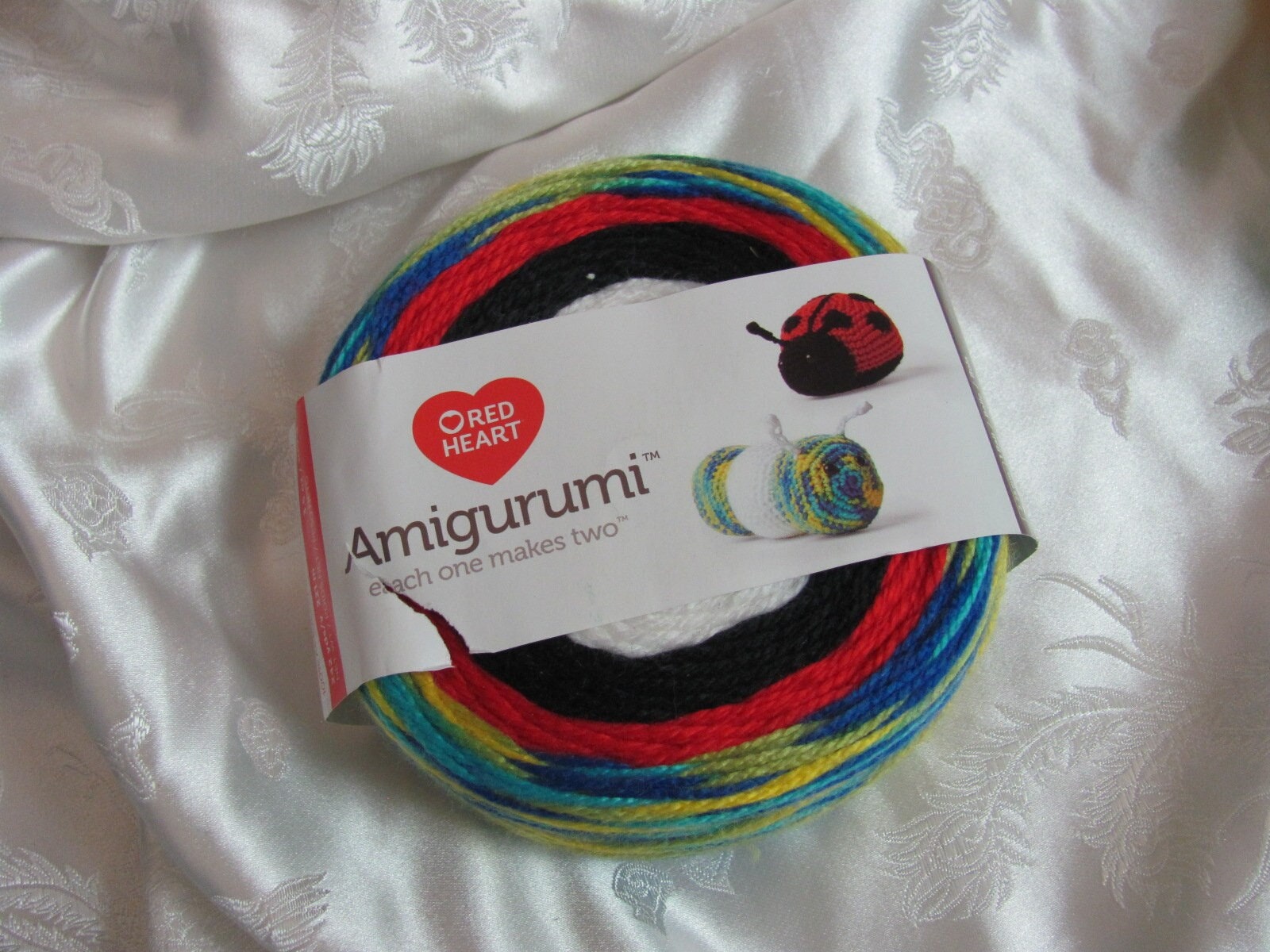 Amigurumi // Red Heart Brand Yarn Pattern Kit - 3.5oz 100g // Crochet Character // 9029 Ladybug Caterpillar - Many others to choose from