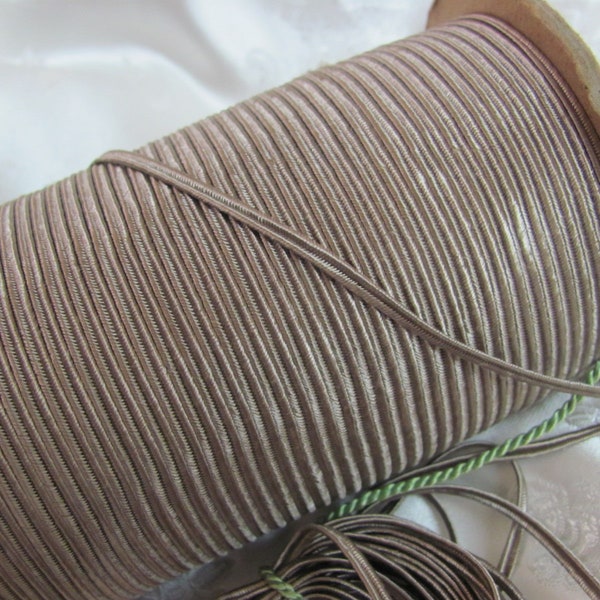 Galon de couture pour soutache en corde tissée tressée beige vintage de 3 mm - 5 10 yards ou plus // beaucoup d'autres types de cordes en stock