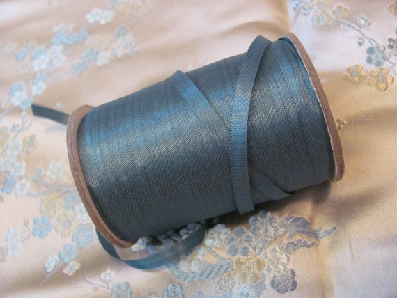 Vintage Green Acetate Ribbon 1/8" Inch 5mm Wide - 6 Yards Total - More Available - Many ribbons to choose from!