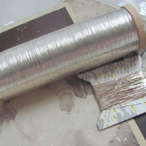 Flat Silver Real Metal Thread - Antique French Early Century - 10 or 25 yards per - more available and many others to choose from!!