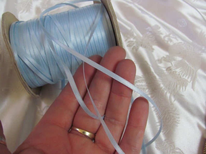 Light Blue Pattern Ribbon 1/8