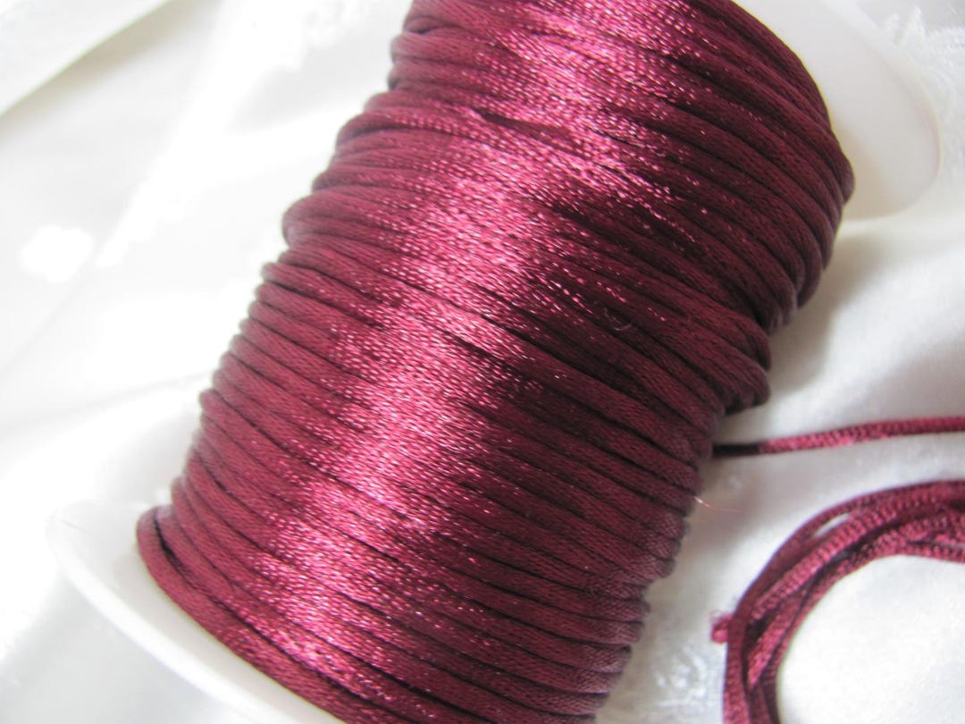 Simplicity Rattail Trim Burgundy Satin Rat Tail Cord Sewing Trim 2mm - 10 Yards - More ...