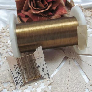 Alambre magnético de manganina de color dorado y cobre vintage, fuerte, superfino, tamaño 36/10, 25 y 50 yardas. *Envío gratuito por carta*