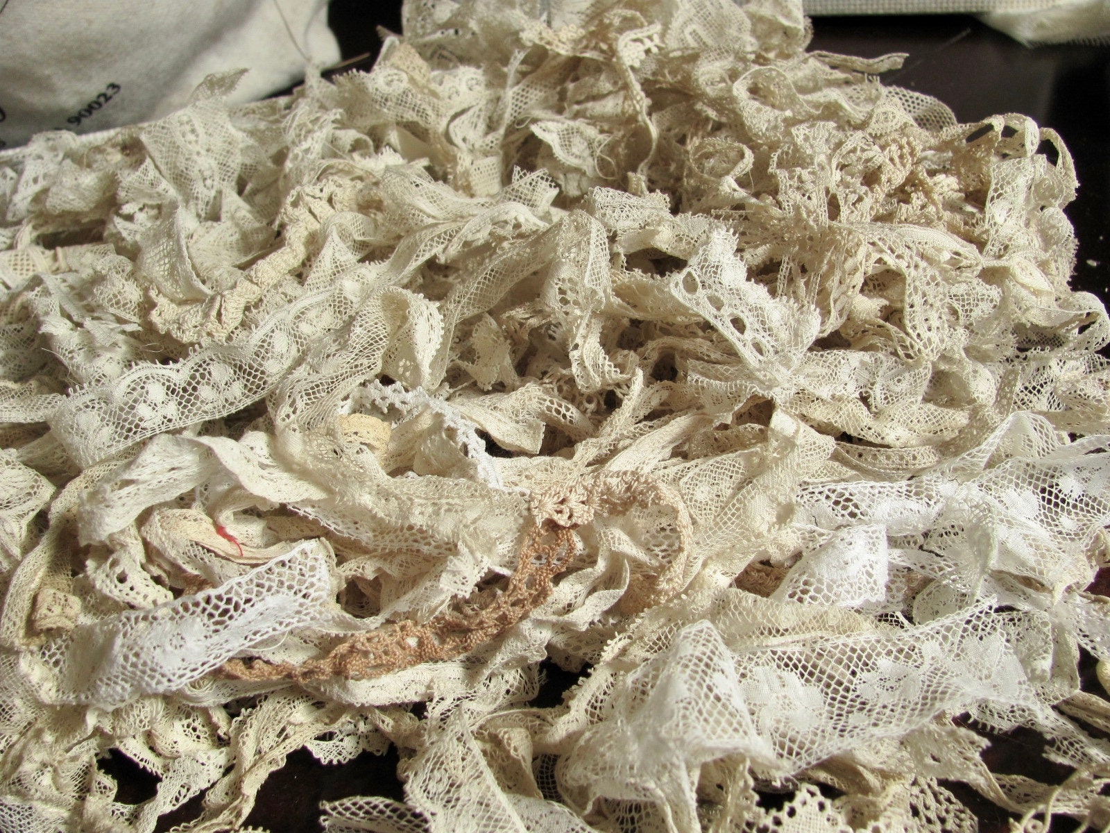 Lot of Assorted Antique Delicate French Vintage Lace Pieces