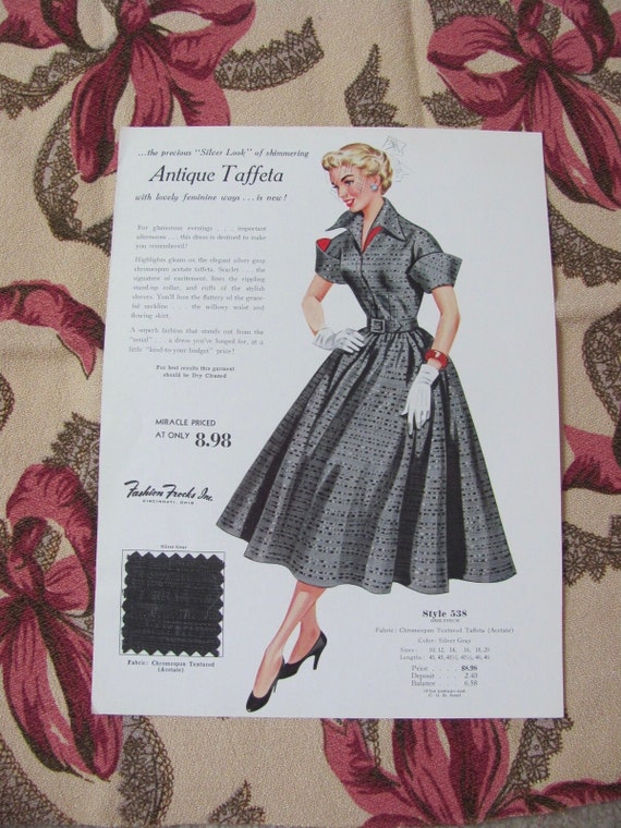 Vintage Fashion Frocks Salesman Sample Catalog Advertisement Etsy 日本