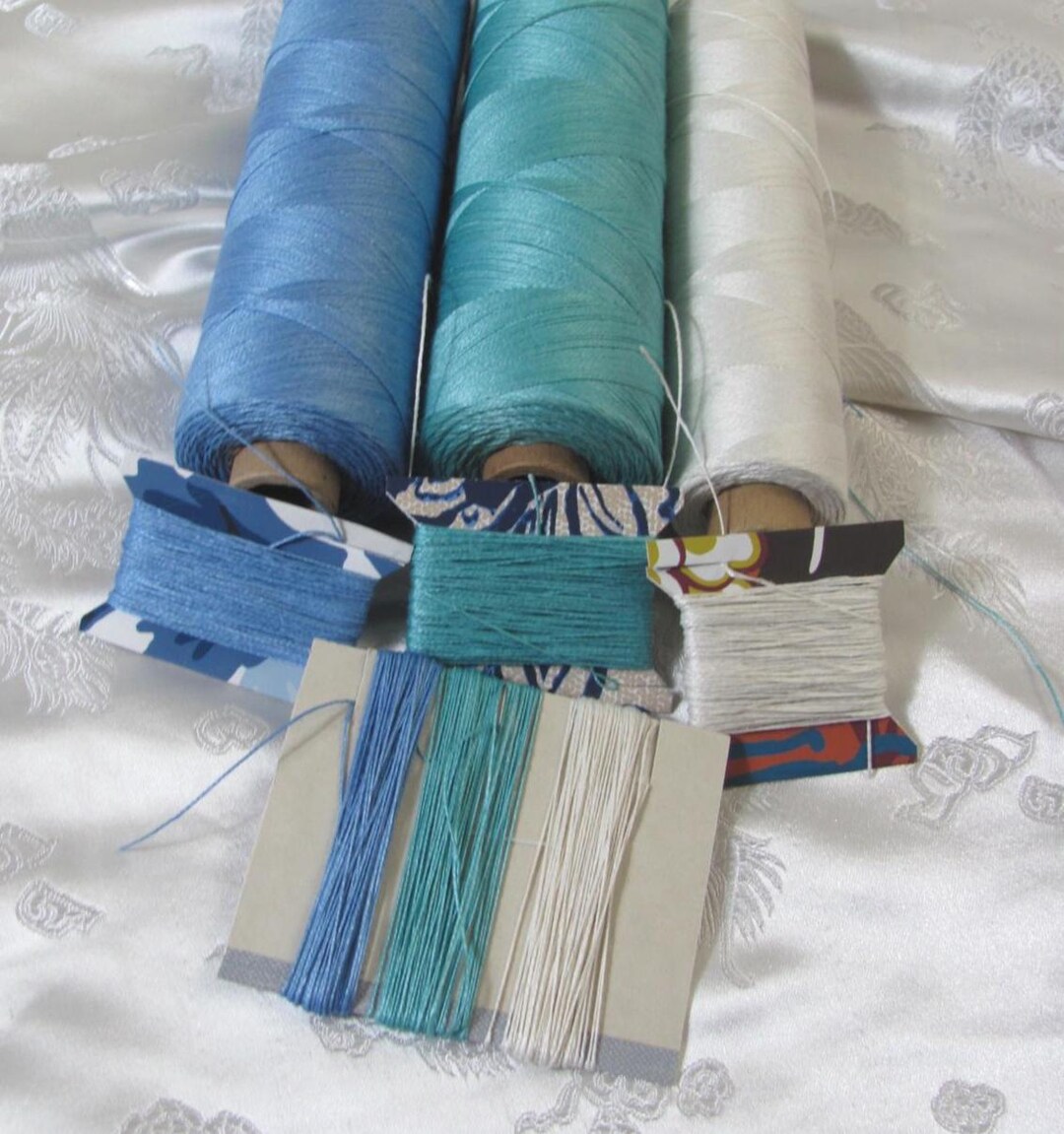 Thread Swiss Swiss Linen Thread // Vintage Embroidery Thread 100% Natural or Green ...