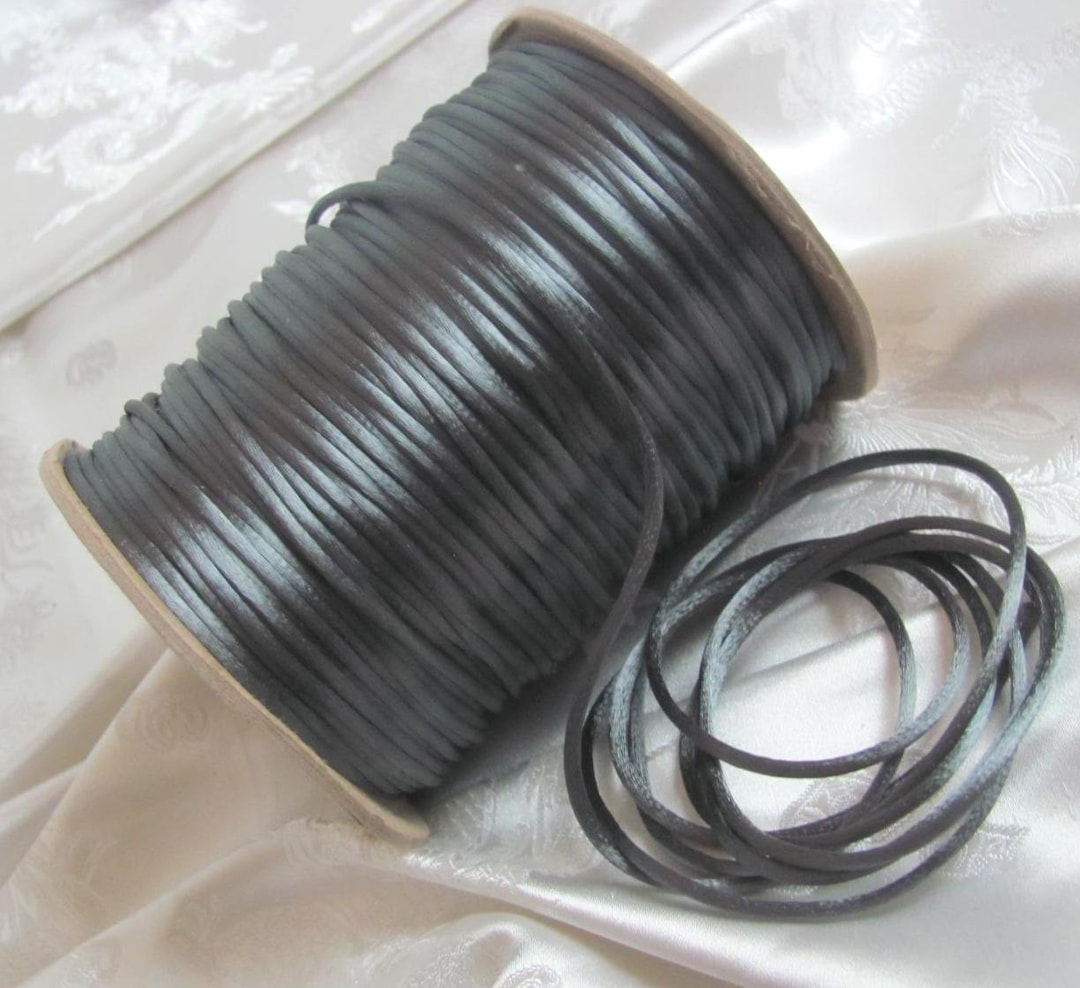 Simplicity Rattail Trim Vintage Dark Gray Satin Rat Tail Cord Sewing Trim 3mm 3/8