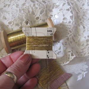 Fine Gold Real Metal Thread Antique French Early Century 10 or 25 yards per Many other types in my shop and more available image 3