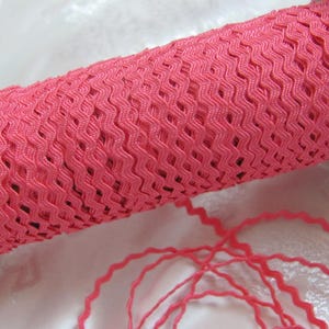 Pink Rick Rack Ric Rac Zigzag Trim 3mm Tiny Small Scale trims // 5 yards or more // Vintage Antique Sewing Supplies Fabric Laces Threads