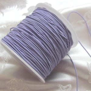 1mm Lavender Elastic Stretch Cord Beading Crafts Jewelry Round - Choose length 3 5 10 yards - More colors // *Free letter rate shipping*