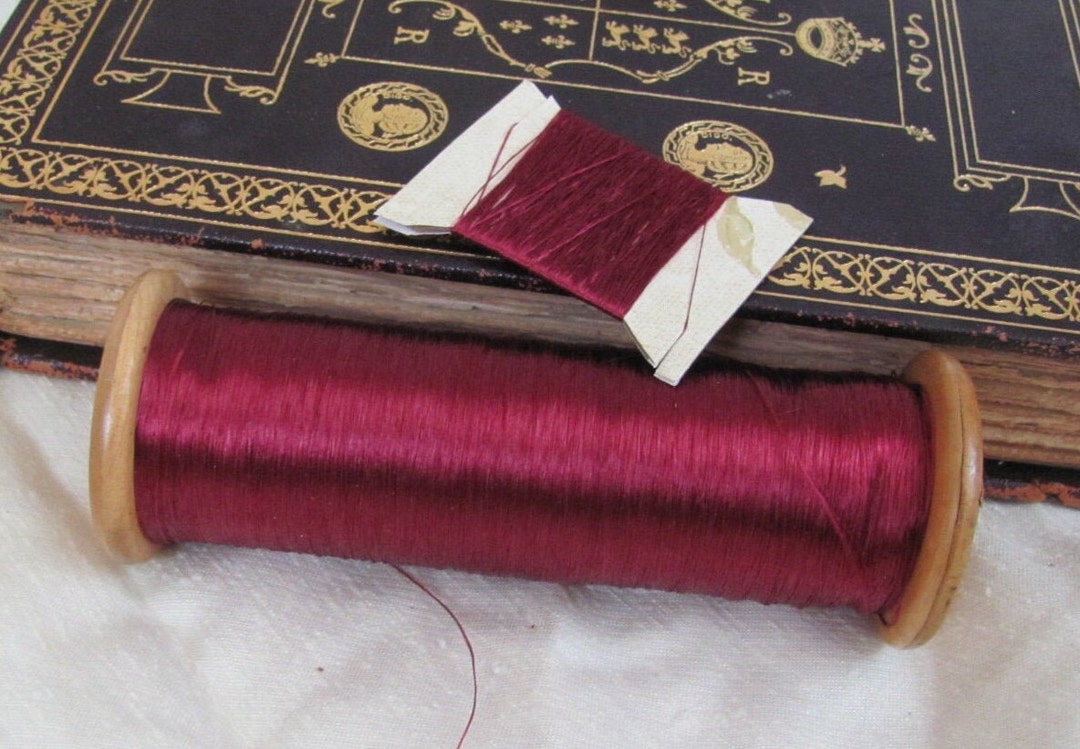 Real Silk Thread 100% Silk Thread // Antique French Embroidery Floss Fine Thread Real ...