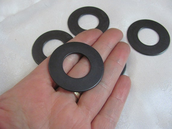 40mm Black Metal Washers Blanks Hardware 12 Pieces 1.5 Inch for