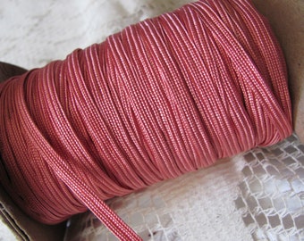 Cordon tissé tressé rose vintage, corde à coudre, lacet de chaussure, 5 mm - 5 yards - Plus disponible