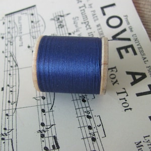 Small Spool Silk Thread - Color 74 Blue - Size A - Belding Corticelli 100 Yards  - Pure Silk Threads