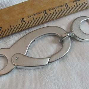 &quot;Heavyduty Push Tor Karabinerhaken Gürtelschnalle Tote Strap Harness Karabinerverschluss Silber Metall 4,5 &quot;12 cm Abzugsfeder 2 Stück Verschluss Verschluss