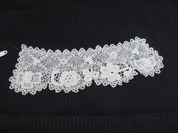 Antique Handmade Irish Lace Collar Accessory Yoke… - image 1