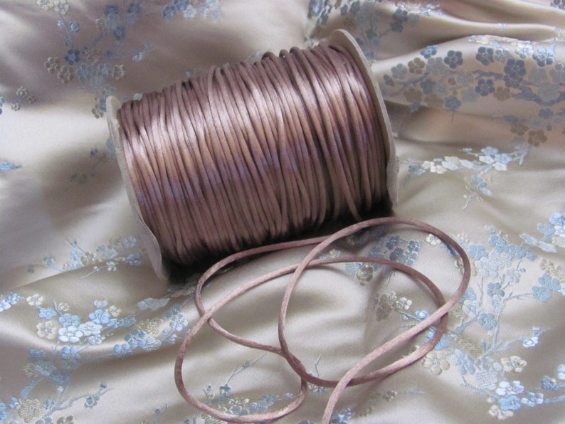 More available and many more colors!! 10 Yards Vintage Brown Mocha Satin Rat Tail Cord Sewing Trim 3mm 18 Inch Extra Fancy