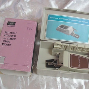 Kenmore Vintage Haushalt Knopfloch Befestigung Knopfhalter Knopfloch Hand Nähmaschine Zubehör Original Box