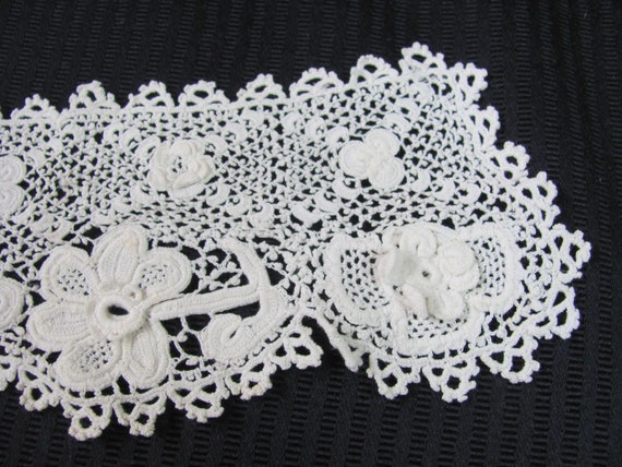 Antique Handmade Irish Lace Collar Accessory Yoke… - image 2