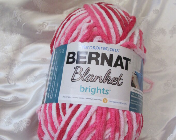 Bernat Blanket Brights Garn – Super Weiches Chenille-Garn In Raspberry Ribbon Für Decken & Heimdekoration
