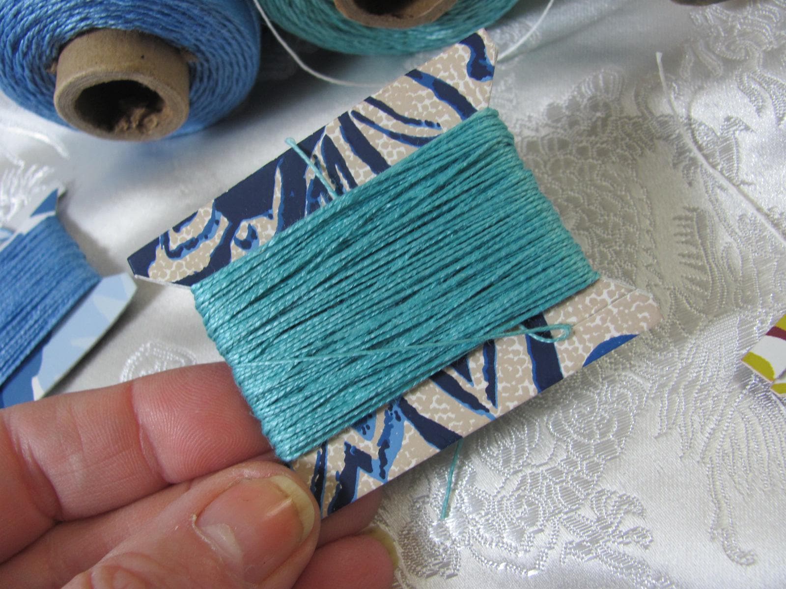Thread Swiss Swiss Linen Thread // Vintage Embroidery Thread 100% Natural or Green ...