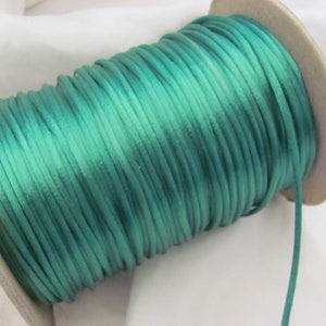 Vintage Grüne Satin Rattenschwanz Kordel Nähen Zierleiste 3 mm Dick Extra Fancy - 10 oder mehr Meter - Mehr verfügbar und viele mehr Farben!!