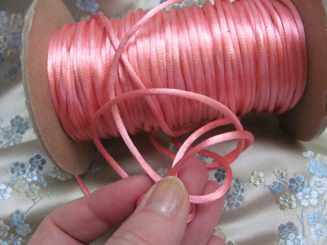 Simplicity Rattail Trim Vintage Pink Satin Rat Tail Cord Sewing Trim 3mm 1/8