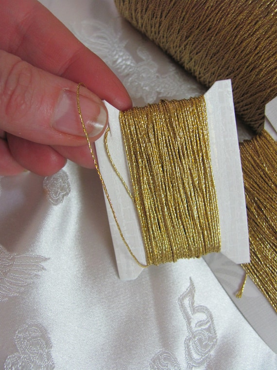 Twisted Gold Metal Metallic Embroidery Thread // 10 25 50 Yards per More  Available Lots of Threads in My Shop 