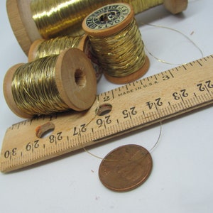 Fine Gold Real Metal Thread Antique French Early Century 10 or 25 yards per Many other types in my shop and more available image 4