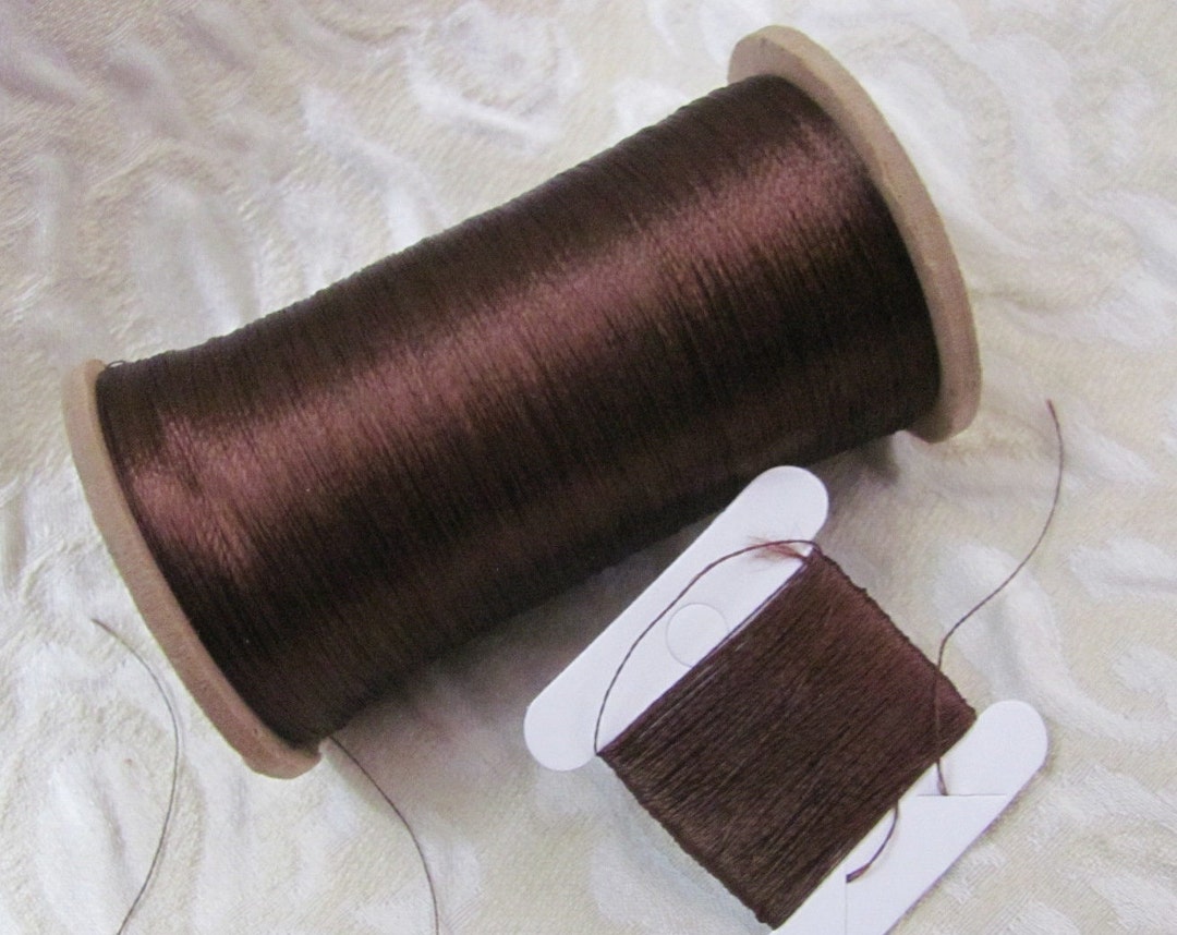 Real Silk Thread Silk Thread // Antique Embroidery Sewing Threads Real Silk // Dark ...