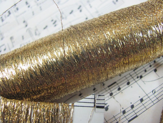Twisted Gold Metal Metallic Embroidery Thread // 10 25 50 Yards per More  Available Lots of Threads in My Shop 