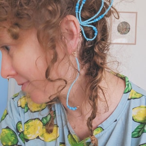 butterfly blue fairy ear cuff: insect, wings, bug jewelry, spring, bright