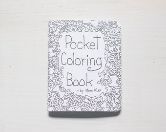 Pocket Coloring Book: Coloring book, adult coloring book, stocking stuffer, gift, art theapy, coloring, geometric