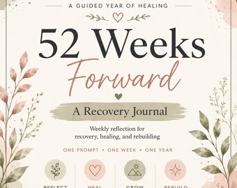 52 Weeks Forward Recovery Journal | Guided Sobriety Workbook (PDF Download)
