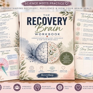 Cuaderno de trabajo para la recuperación de adicciones / Sanación cerebral, resiliencia, herramientas de TCC/DBT (descarga digital)