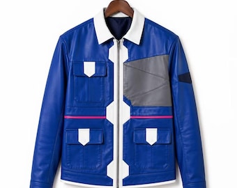 Cyberpunk Edgerunners 2 Leather Jacket | Royal Blue Cosplay Costume (Anime Inspired)