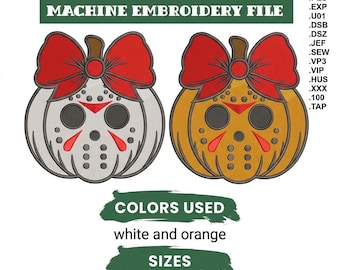 Halloween Celebration Ghost Embroidery Design – Autumn Designs Bat and Pumpkin (Machine File)