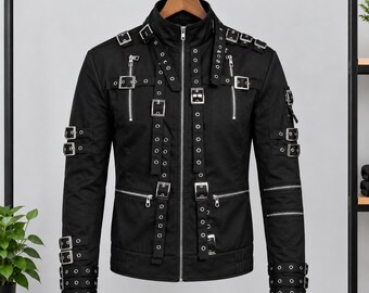 Michael Jackson Bad  Jacket | Boys Girls Cosplay & Black Rock Concert Costume