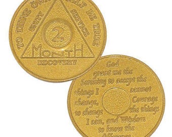 AA Coin, #aa115d. AA Aluminum Recovery Coins (24 hrs, 1-11 months)